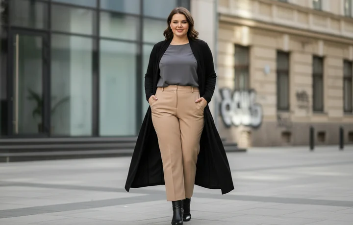 Тип фігури «Яблуко» (O) у plus size: пропорції, довжини та лінії в одязі