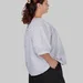 Жіноча блуза plus size з бавовни з вишивкою та об’ємними рукавами ALBA (білий) — фото 6 (75x75)