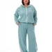 Спортивный костюм plus size с капюшоном, кофта + джоггеры, тринитка-диагональ — фото 8 (75x75)