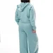 Спортивный костюм plus size с капюшоном, кофта + джоггеры, тринитка-диагональ — фото 9 (75x75)