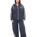 Спортивный костюм plus size с капюшоном, кофта + джоггеры, тринитка-диагональ — фото 3 (75x75)