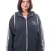 Спортивный костюм plus size с капюшоном, кофта + джоггеры, тринитка-диагональ — фото 8 (75x75)