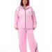 Спортивный костюм plus size с капюшоном, кофта + джоггеры, тринитка-диагональ — фото 1 (75x75)