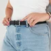 ANTARES eco-suede belt 30 mm (Black) — photo 4 (75x75)