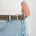 ANTARES eco-suede belt 30 mm (Khaki) — photo 5 (75x75)