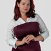 Приталенное платье plus size с воротником, V-вырезом и манжетами, поплин + дайвинг — фото 6 (75x75)