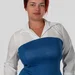 Fitted plus size dress with collar, V-neck and cuffs, poplin + diving fabric — photo 6 (75x75)