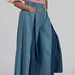 women's plus size maxi trouser skirt with box pleats and a high rise — photo 14 (75x75)