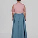 women's plus size maxi trouser skirt with box pleats and a high rise — photo 6 (75x75)