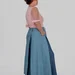 women's plus size maxi trouser skirt with box pleats and a high rise — photo 7 (75x75)