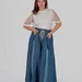 women's plus size maxi trouser skirt with box pleats and a high rise — photo 5 (75x75)