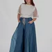 women's plus size maxi trouser skirt with box pleats and a high rise — photo 7 (75x75)