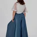 women's plus size maxi trouser skirt with box pleats and a high rise — photo 8 (75x75)