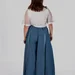 women's plus size maxi trouser skirt with box pleats and a high rise — photo 9 (75x75)