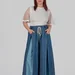 women's plus size maxi trouser skirt with box pleats and a high rise — photo 1 (75x75)