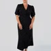 Polka Dot Wrap Dress with Slit — photo 2 (75x75)