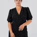 Polka Dot Wrap Dress with Slit — photo 5 (75x75)