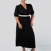 Polka Dot Wrap Dress with Slit — photo 9 (75x75)