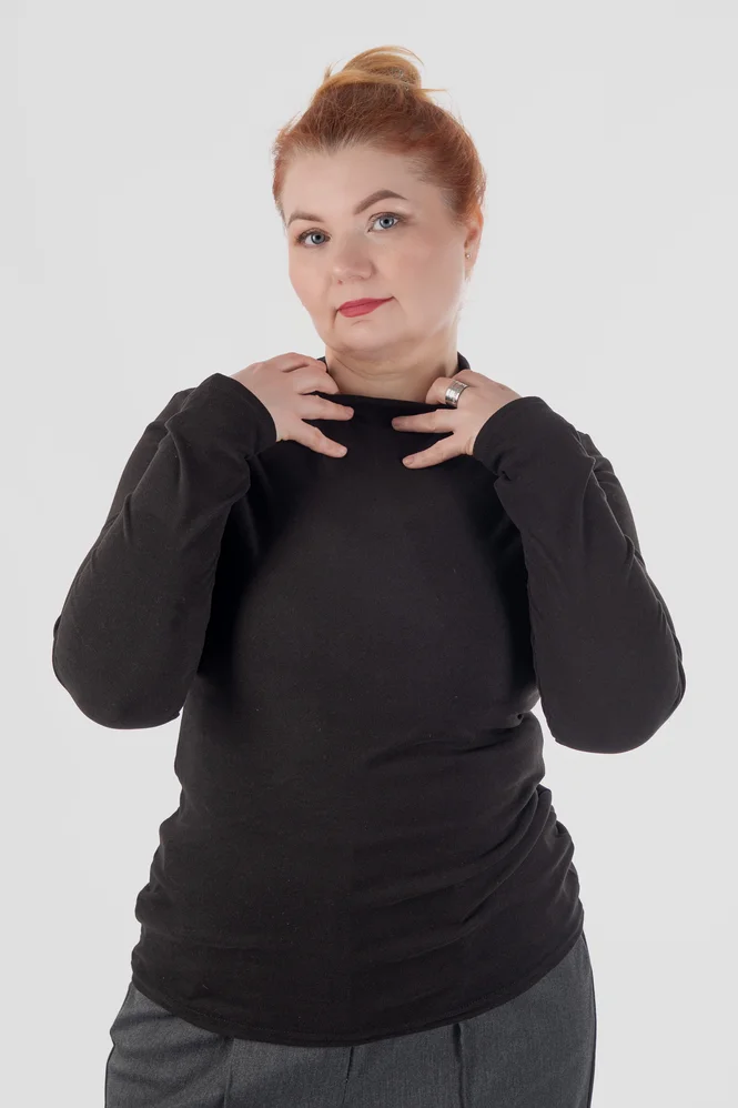 Гольф з начосом HugFlex (чорний) — фото 6 (665x998)