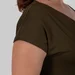 Жіноча сукня-футболка міді plus size з V-вирізом, кишенями та коротким рукавом LEONA (хакі) — фото 10 (75x75)