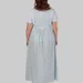 Жіночий лляний сарафан міді plus size з широкими бретелями та рослинним принтом LOTTA (блакитний) — фото 5 (75x75)
