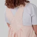 Жіночий лляний сарафан міді plus size з широкими бретелями та рослинним принтом LOTTA (персиковий) — фото 11 (75x75)