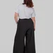 Жіночі літні штани палаццо plus size з віскози жатки з поясом на резинці MAREN (чорний) — фото 9 (75x75)