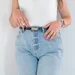 faux leather belt with clasp buckle 20 mm Black (Gold) — photo 1 (75x75)