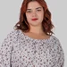 Жіноча літня сукня максі plus size зі штапелю з відкритими плечима, поясом і квітковим принтом MIREYA (білий) — фото 4 (75x75)