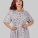 Жіноча літня сукня максі plus size зі штапелю з відкритими плечима, поясом і квітковим принтом MIREYA (білий) — фото 5 (75x75)