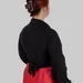 Блуза на запах з коміром із еластичного трикотажу MONICA (чорний) — фото 4 (75x75)