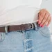 faux leather belt with decorative perforation, 30 mm — photo 4 (75x75)