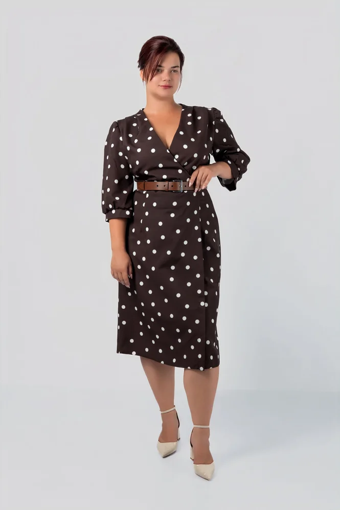 Polka Dot Wrap Dress — photo 2 (665x998)