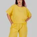 Жіночі подовжені літні шорти plus size з натуральної бавовни SAGA (жовтий) — фото 1 (75x75)