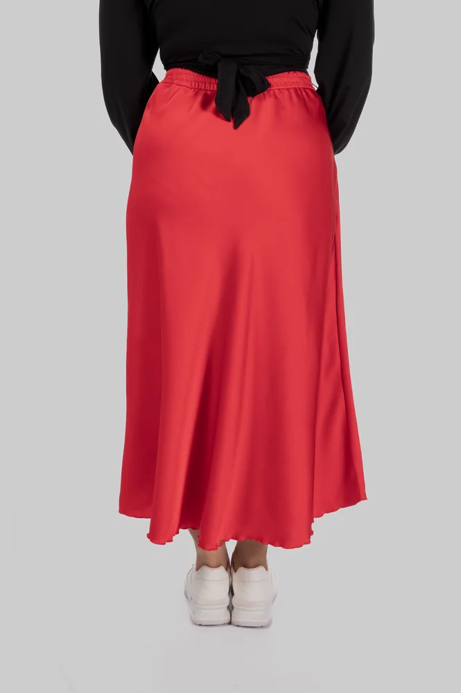 women's plus size silk midi skirt — photo 11 (665x998)