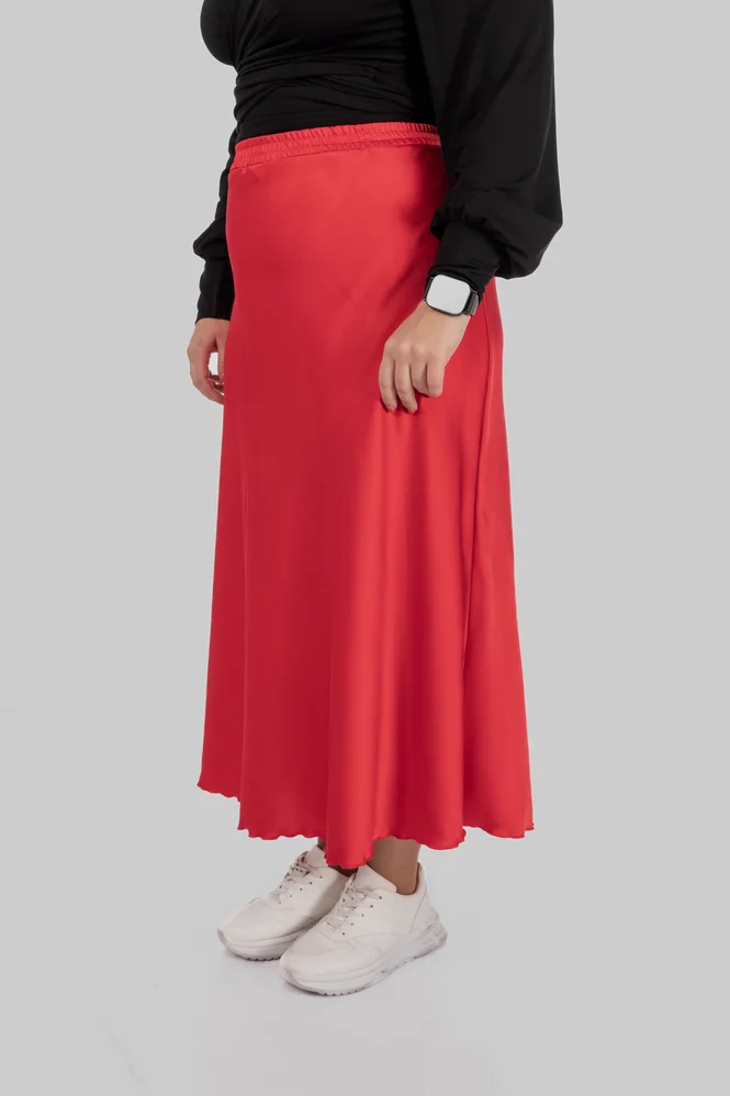 women's plus size silk midi skirt — photo 12 (665x998)