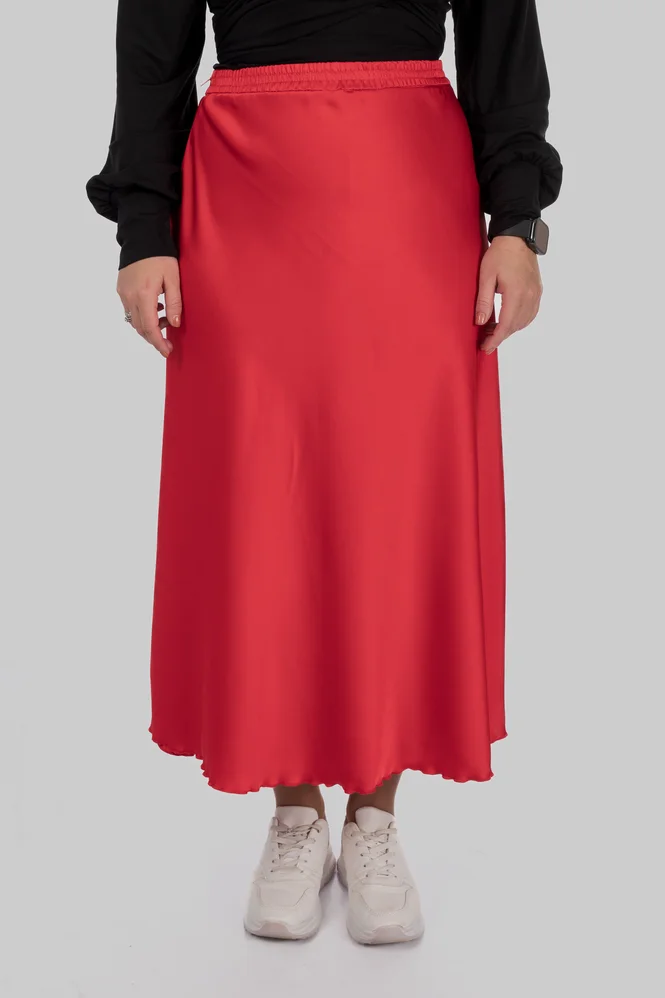 women's plus size silk midi skirt — photo 8 (665x998)
