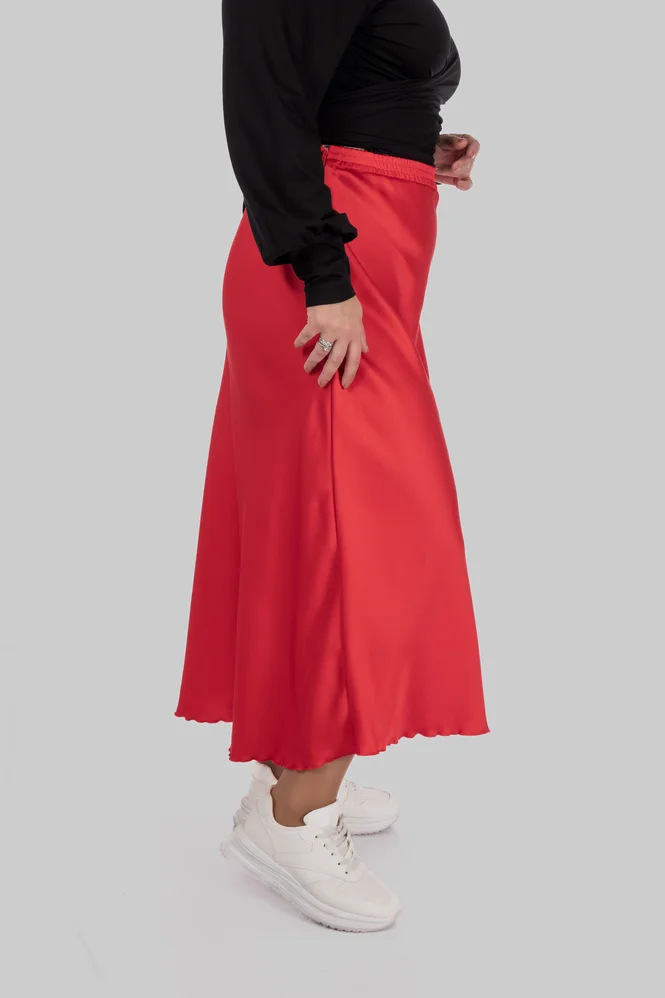 women's plus size silk midi skirt — photo 9 (665x998)