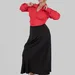 women's plus size silk midi skirt — photo 2 (75x75)