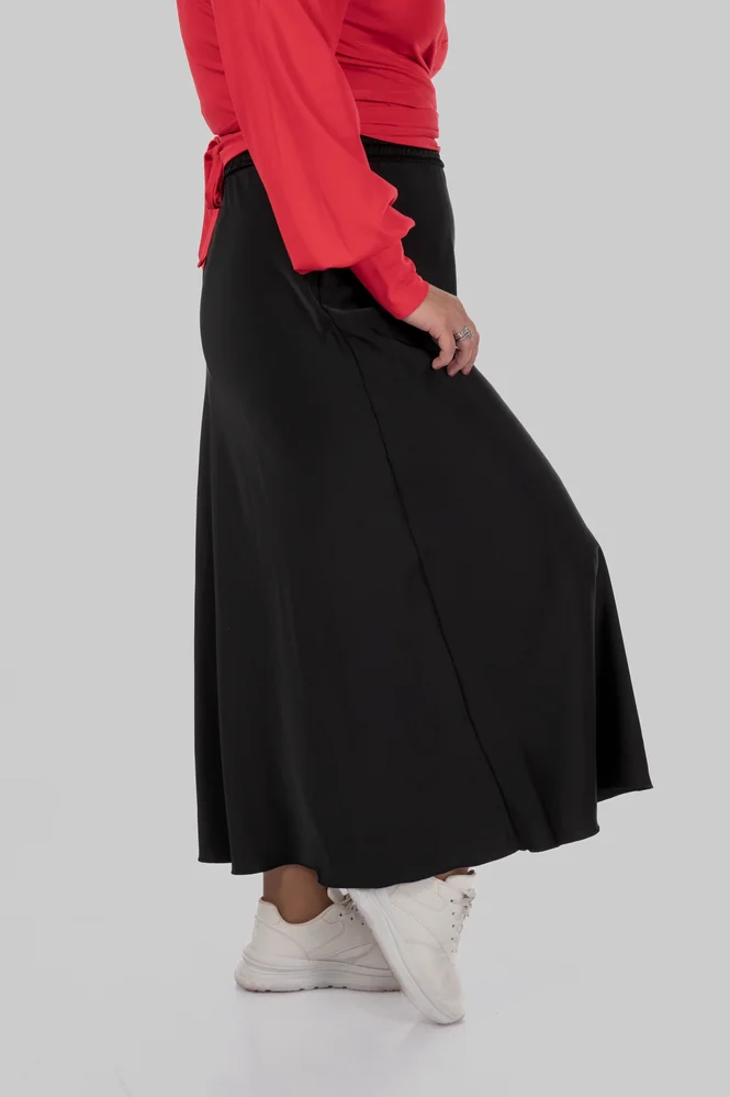 women's plus size silk midi skirt — photo 12 (665x998)