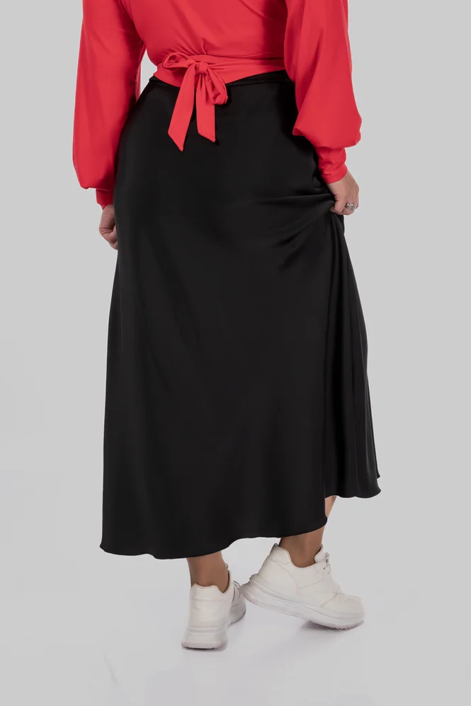 women's plus size silk midi skirt — photo 14 (665x998)