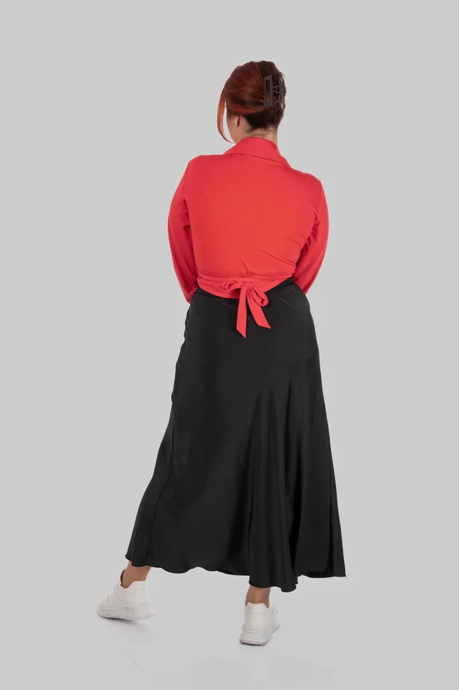 women's plus size silk midi skirt — photo 5 (665x998)