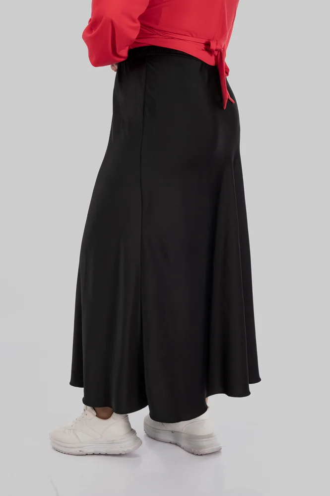women's plus size silk midi skirt — photo 8 (665x998)