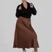 women's plus size silk midi skirt — photo 3 (75x75)
