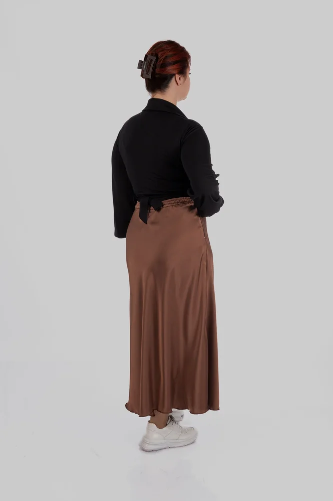 women's plus size silk midi skirt — photo 6 (665x998)