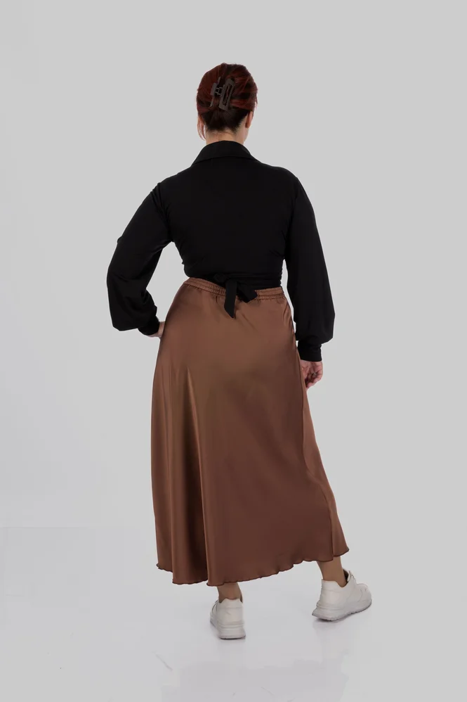 women's plus size silk midi skirt — photo 7 (665x998)
