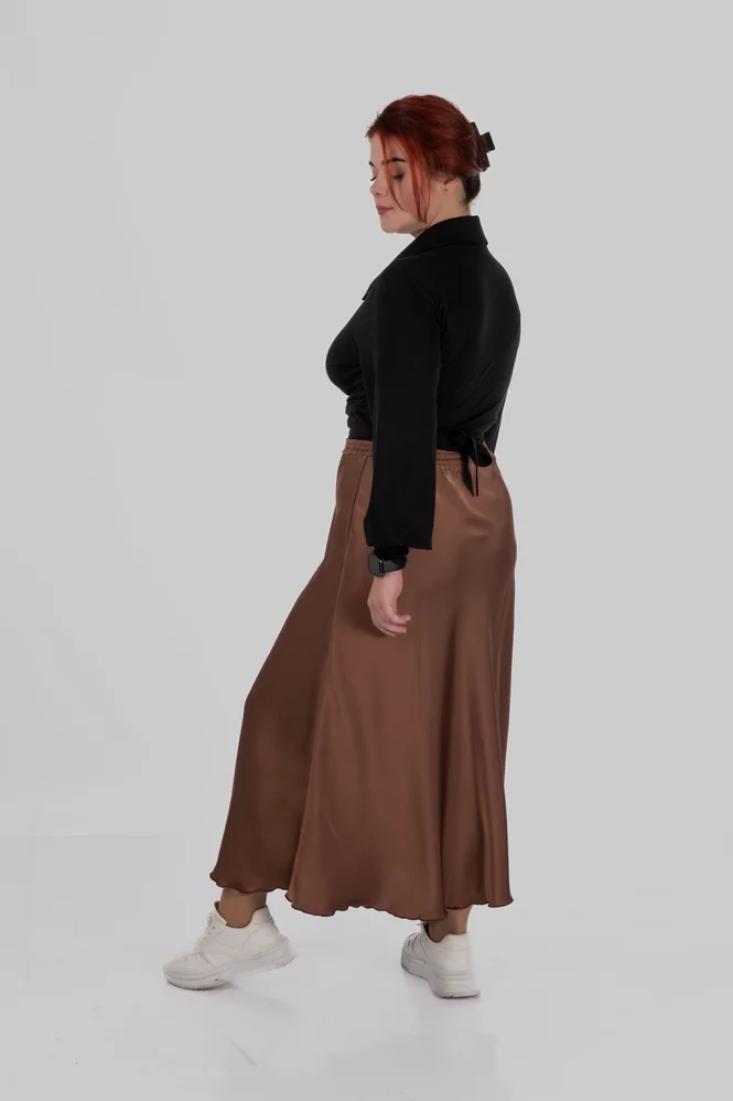 women's plus size silk midi skirt — photo 8 (665x998)