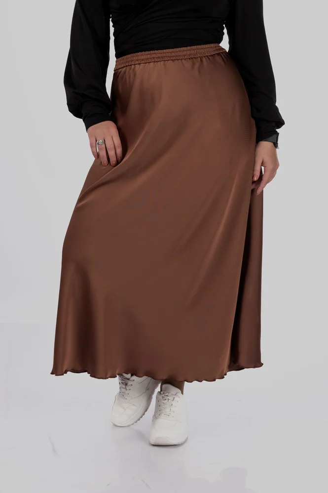 women's plus size silk midi skirt — photo 10 (665x998)