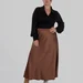 women's plus size silk midi skirt — photo 1 (75x75)