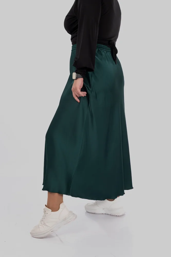 women's plus size silk midi skirt — photo 11 (665x998)